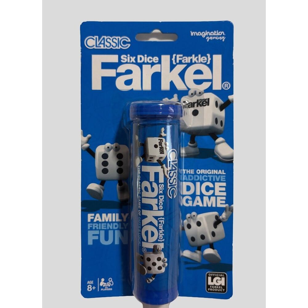 Farkel Classic Six Dice Game Travel Tube Imagination Gaming Family Party Game